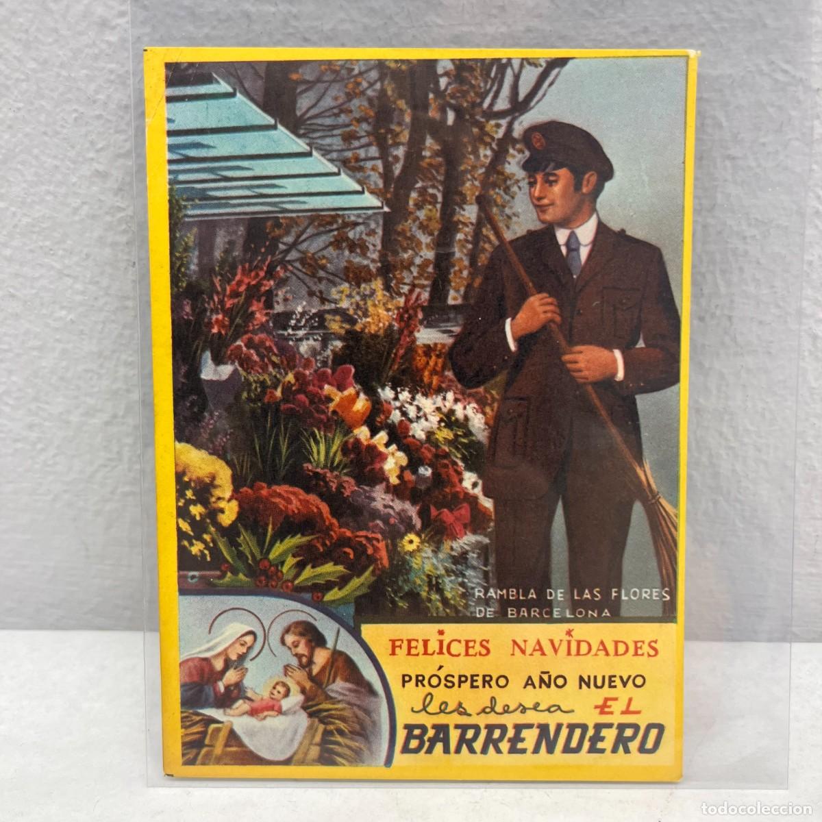 Postales: ANTIGUA TARJETA POSTAL - FELICES NAVIDADES LES DESEA EL BARRENDERO - 110 X 80 MM / 4498