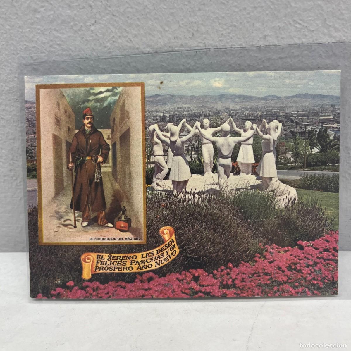 Postales: ANTIGUA TARJETA POSTAL - EL SERENO LES DESEA FELICES PASCUAS Y UN PROSPERO A&Ntilde;O - 125 X 90 MM / 4500