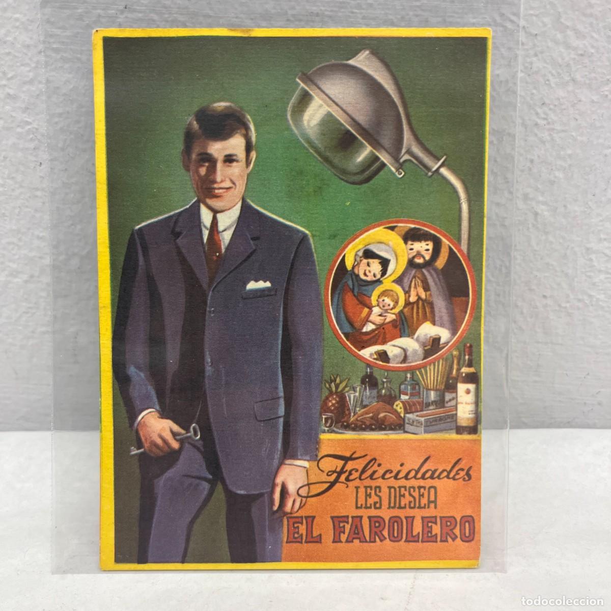 Postales: ANTIGUA TARJETA POSTAL - FELICIDADES LES DESEA EL FAROLERO - 110 X 80 MM / 4506
