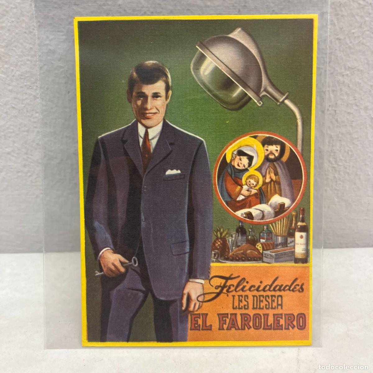 Postales: ANTIGUA TARJETA POSTAL - FELICIDADES LES DESEA EL FAROLERO - 110 X 80 MM / 4507