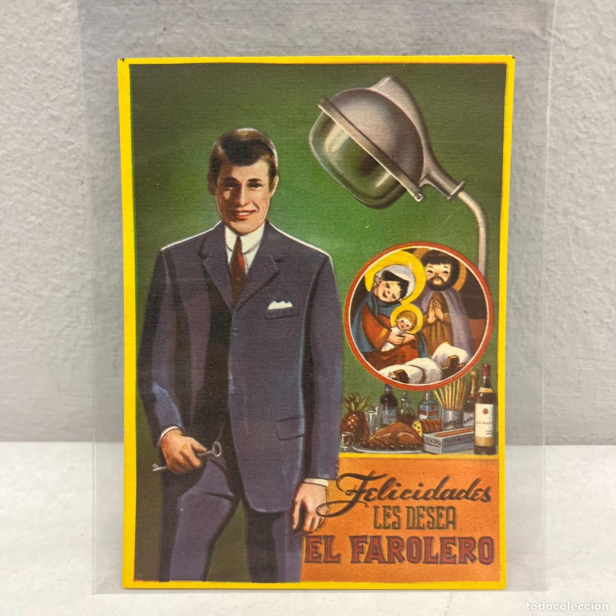 Postales: ANTIGUA TARJETA POSTAL - FELICIDADES LES DESEA EL FAROLERO - 110 X 80 MM / 4508