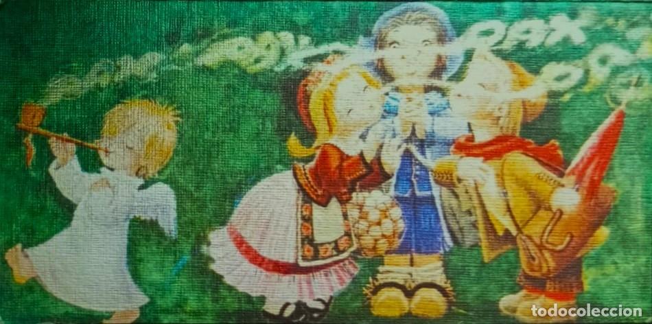 Postales: 7329O - FERR&Aacute;NDIZ? EDICIONES NATAL ARTE - PAX, PIPA DE LA PAZ- DIPTICA 15X7,3 CM-METALIZADADATA 1973