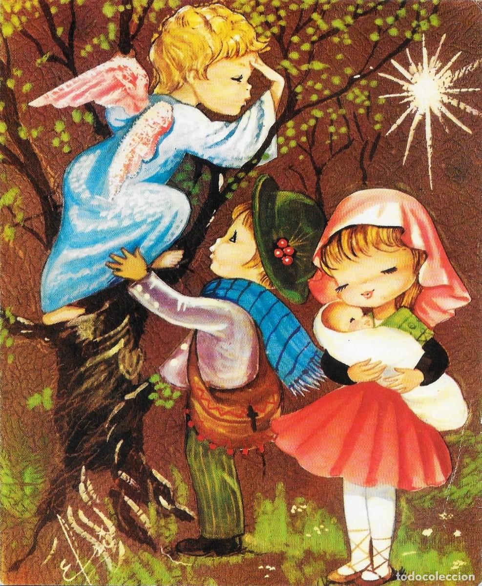 Postales: 7344O - ELSI GUMIER - EL ANGEL PROTECTOR - EDICIONES SERRANO R. 910-2 - DIPTICA 15,8X12,8 CM- 1970