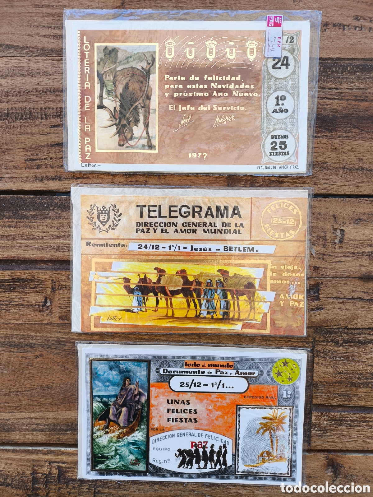 Postales: Lote tarjetas postales ilustradas felicitaci&oacute;n navide&ntilde;a d&iacute;ptico feliz navidad il. Lutter