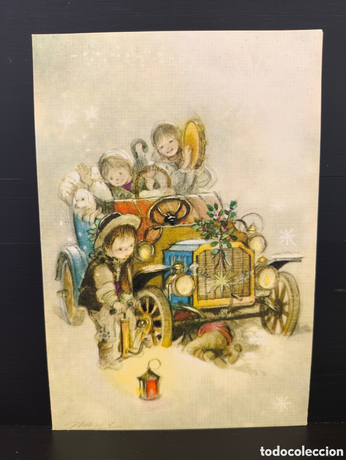 Postales: Tarjeta postal ilustrada felicitaci&oacute;n navide&ntilde;a d&iacute;ptico feliz navidad il. Graus Ed. Betlem