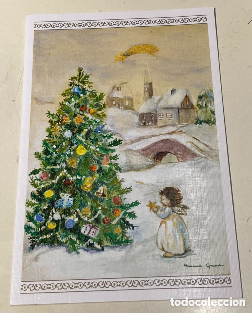 Postales: Postal de Navidad. Johanna Gruszka. Francia. A&ntilde;os 90.