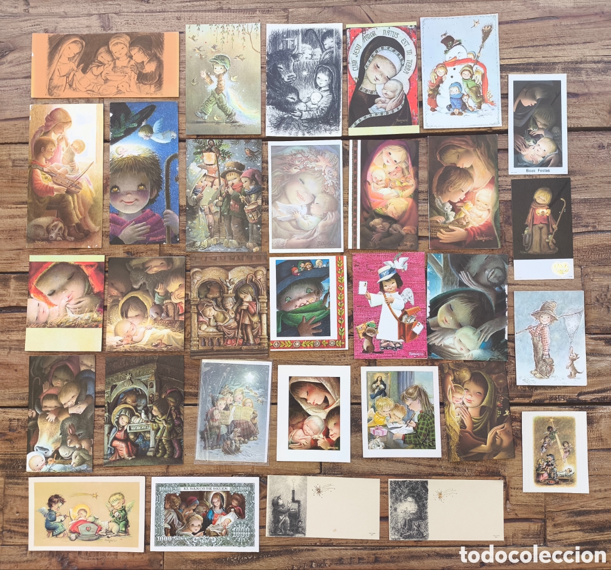 Postales: Lote 31 tarjetas postales ilustradas felicitaci&oacute;n navide&ntilde;a d&iacute;ptico feliz navidad il. Ferrandiz