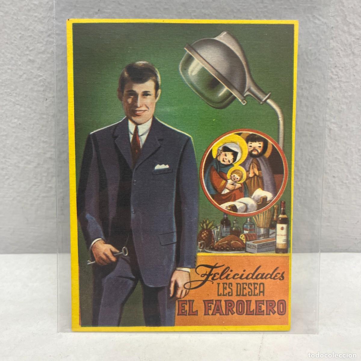Postales: ANTIGUA TARJETA POSTAL - FELICIDADES LES DESEA EL FAROLERO - 110 X 80 MM / 4512