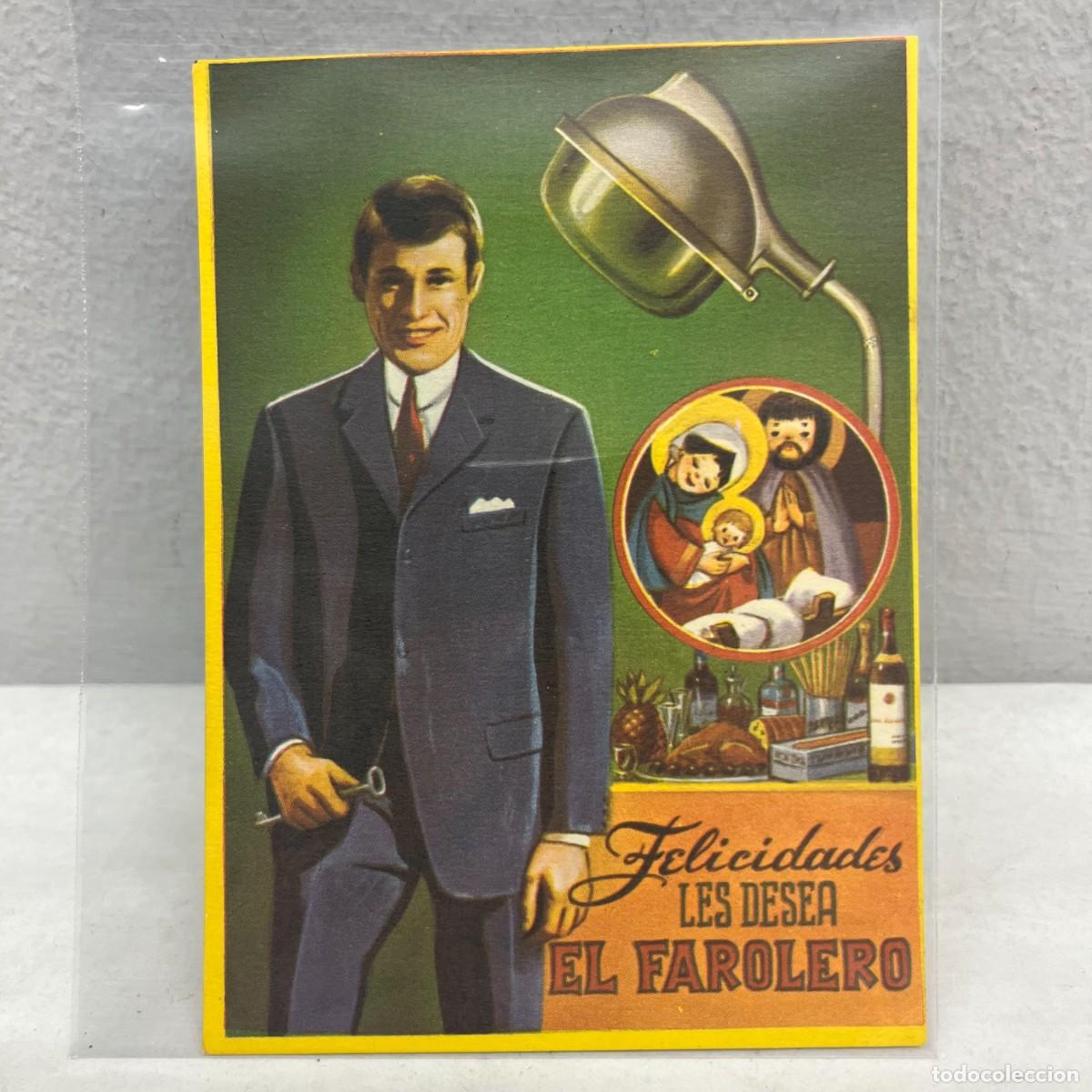 Postales: ANTIGUA TARJETA POSTAL - FELICIDADES LES DESEA EL FAROLERO - 110 X 80 MM / 4513