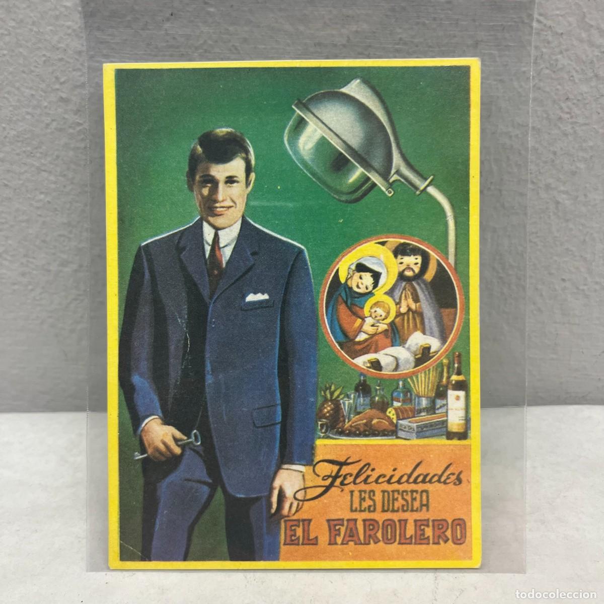 Postales: ANTIGUA TARJETA POSTAL - FELICIDADES LES DESEA EL FAROLERO - 110 X 80 MM / 4514
