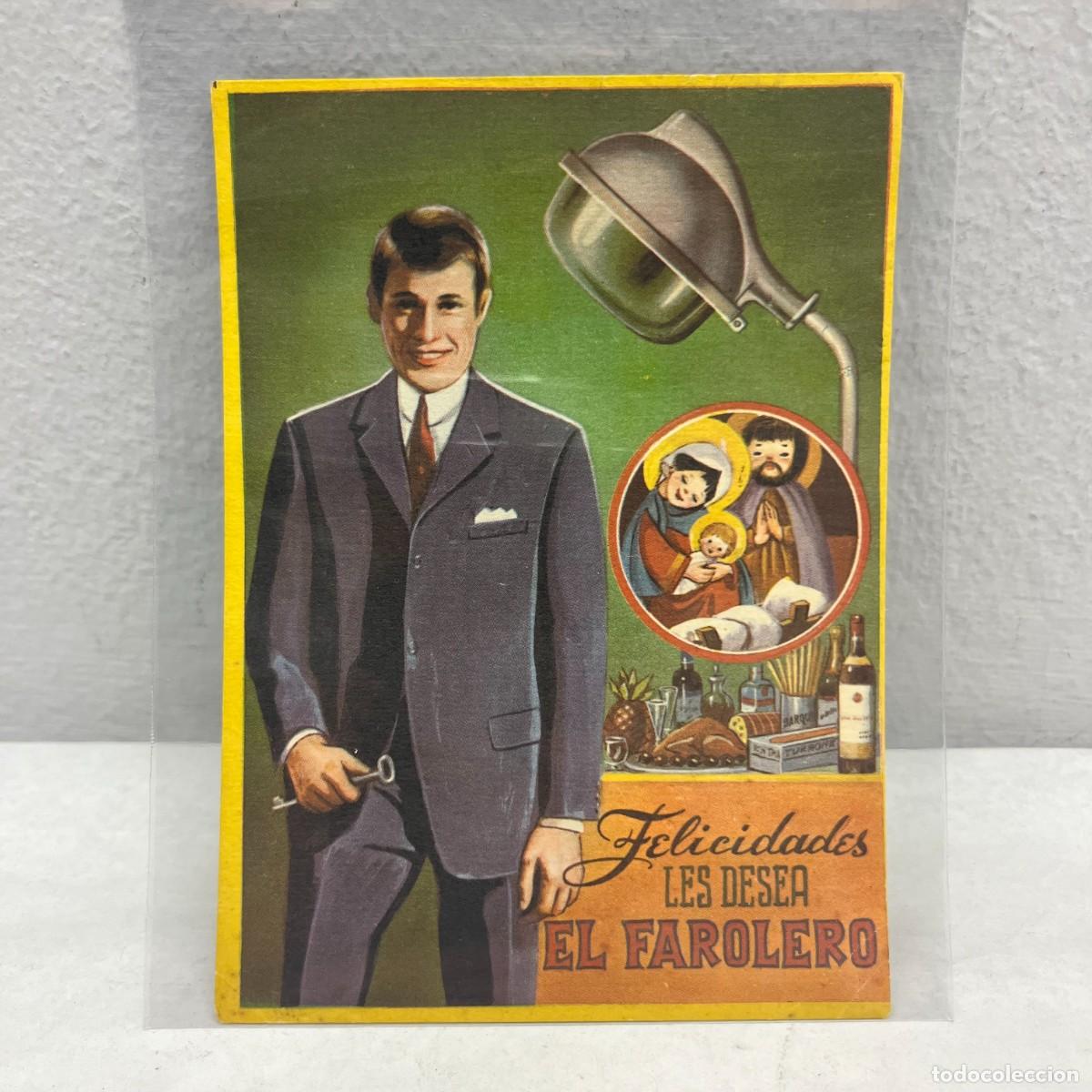 Postales: ANTIGUA TARJETA POSTAL - FELICIDADES LES DESEA EL FAROLERO - 110 X 80 MM / 4515