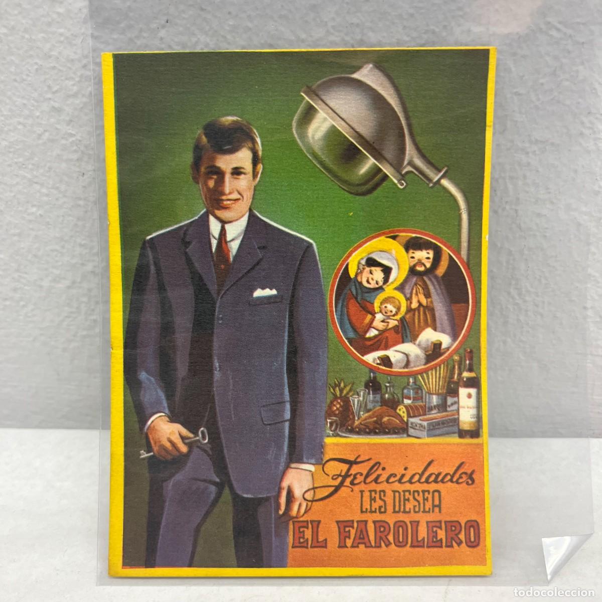 Postales: ANTIGUA TARJETA POSTAL - FELICIDADES LES DESEA EL FAROLERO - 110 X 80 MM / 4516