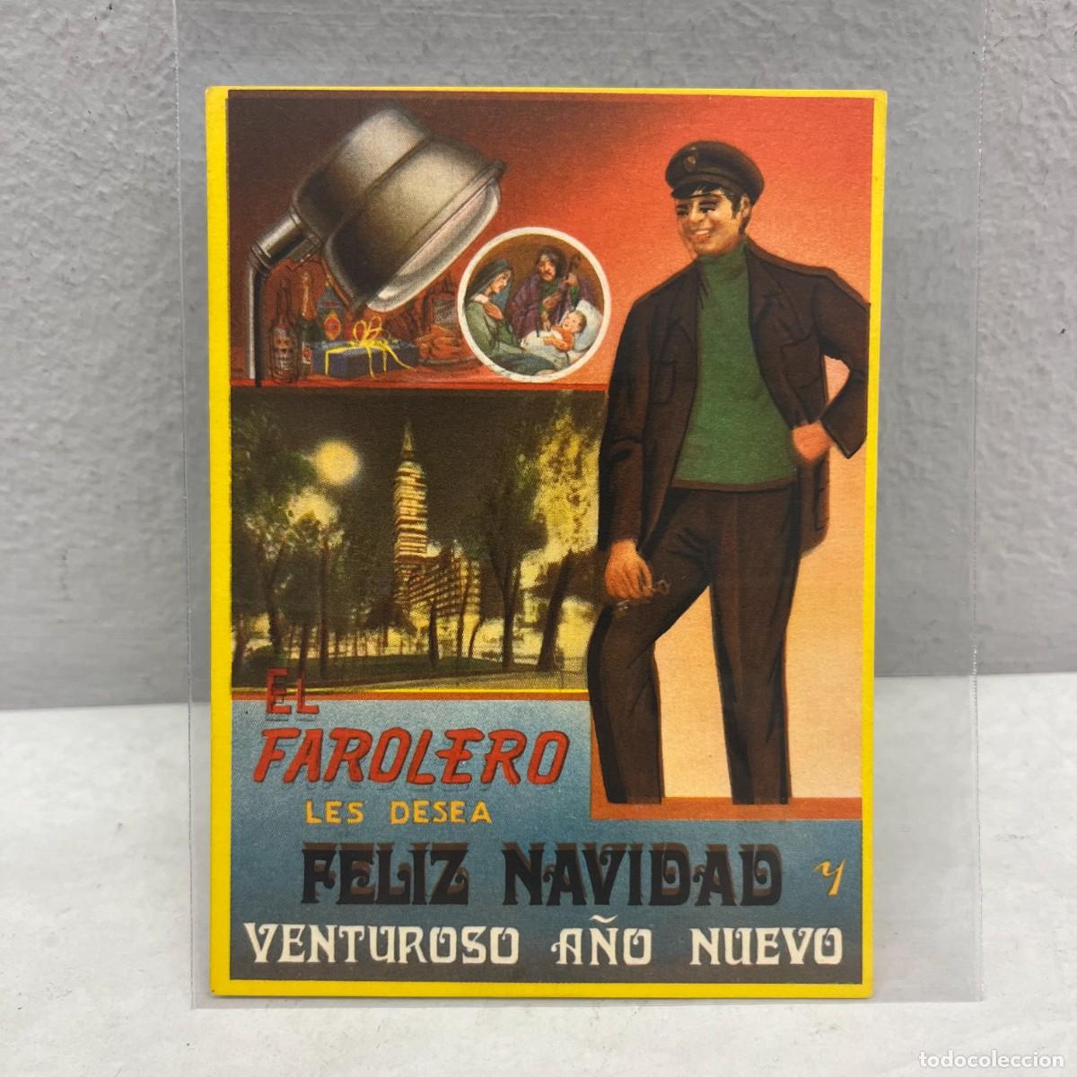 Postales: ANTIGUA TARJETA POSTAL - EL FAROLERO LES DESEA FELIZ NAVIDAD Y VENTUROSO A&Ntilde;O NUEVO / 4523