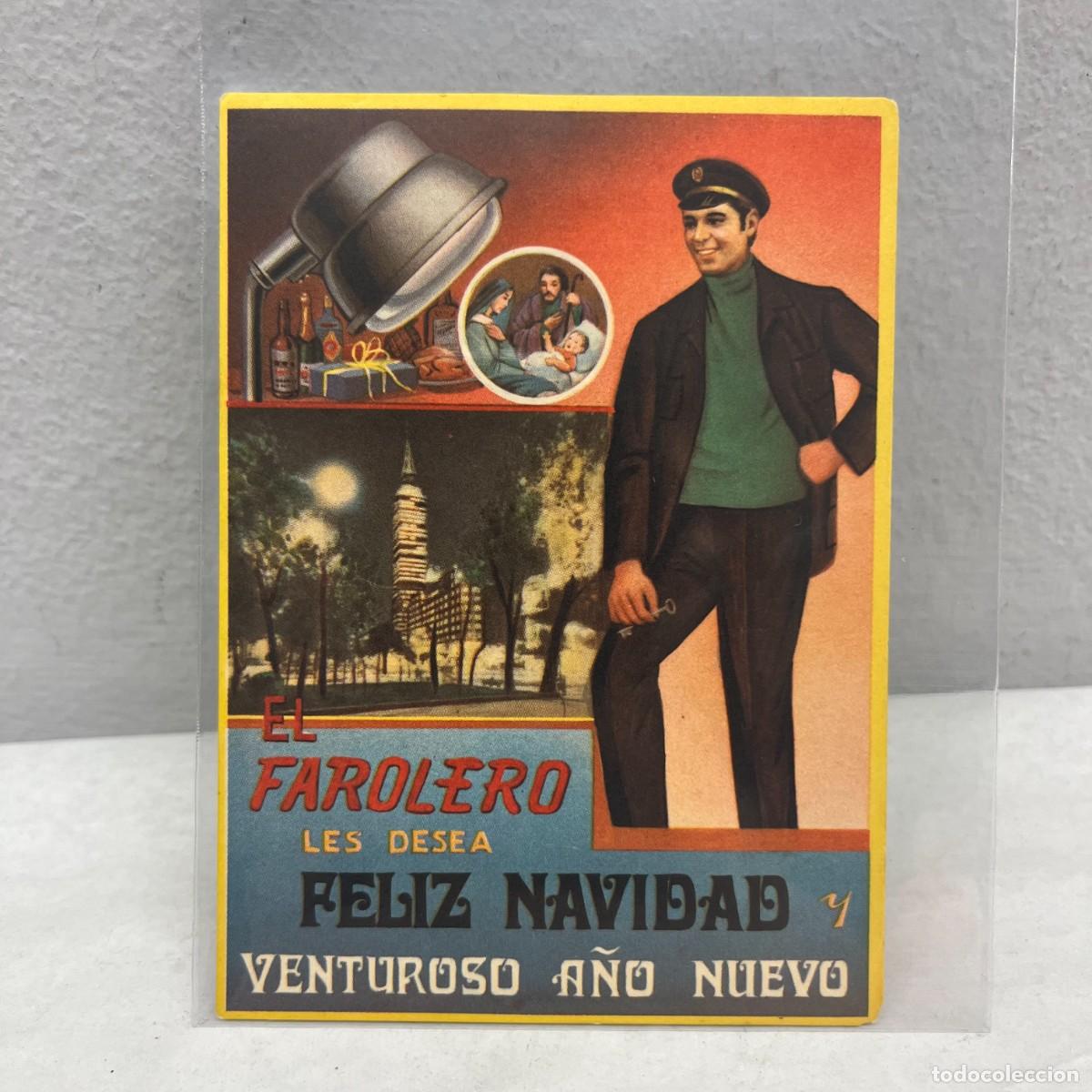 Postales: ANTIGUA TARJETA POSTAL - EL FAROLERO LES DESEA FELIZ NAVIDAD Y VENTUROSO A&Ntilde;O NUEVO / 4524