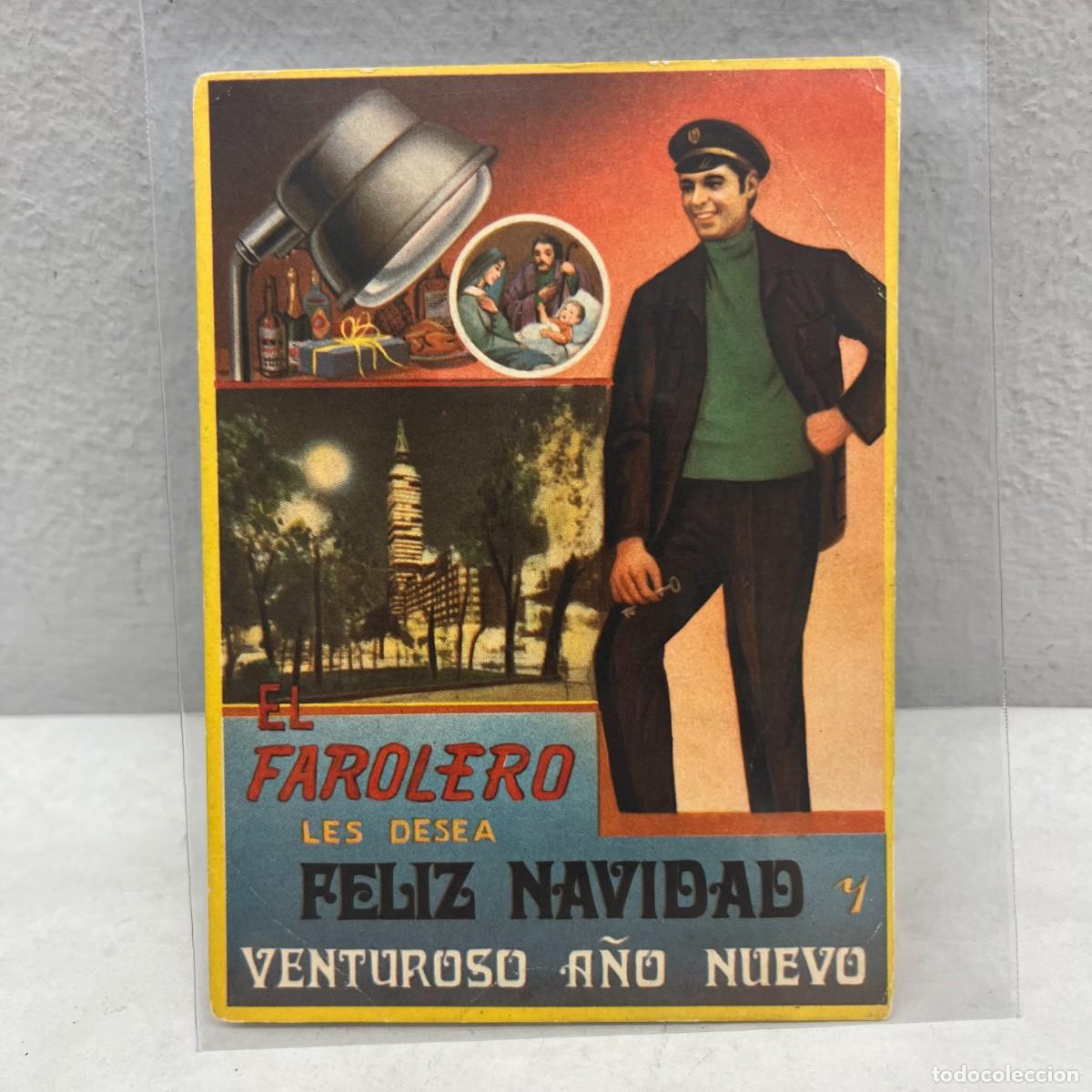 Postales: ANTIGUA TARJETA POSTAL - EL FAROLERO LES DESEA FELIZ NAVIDAD Y VENTUROSO A&Ntilde;O NUEVO / 4525