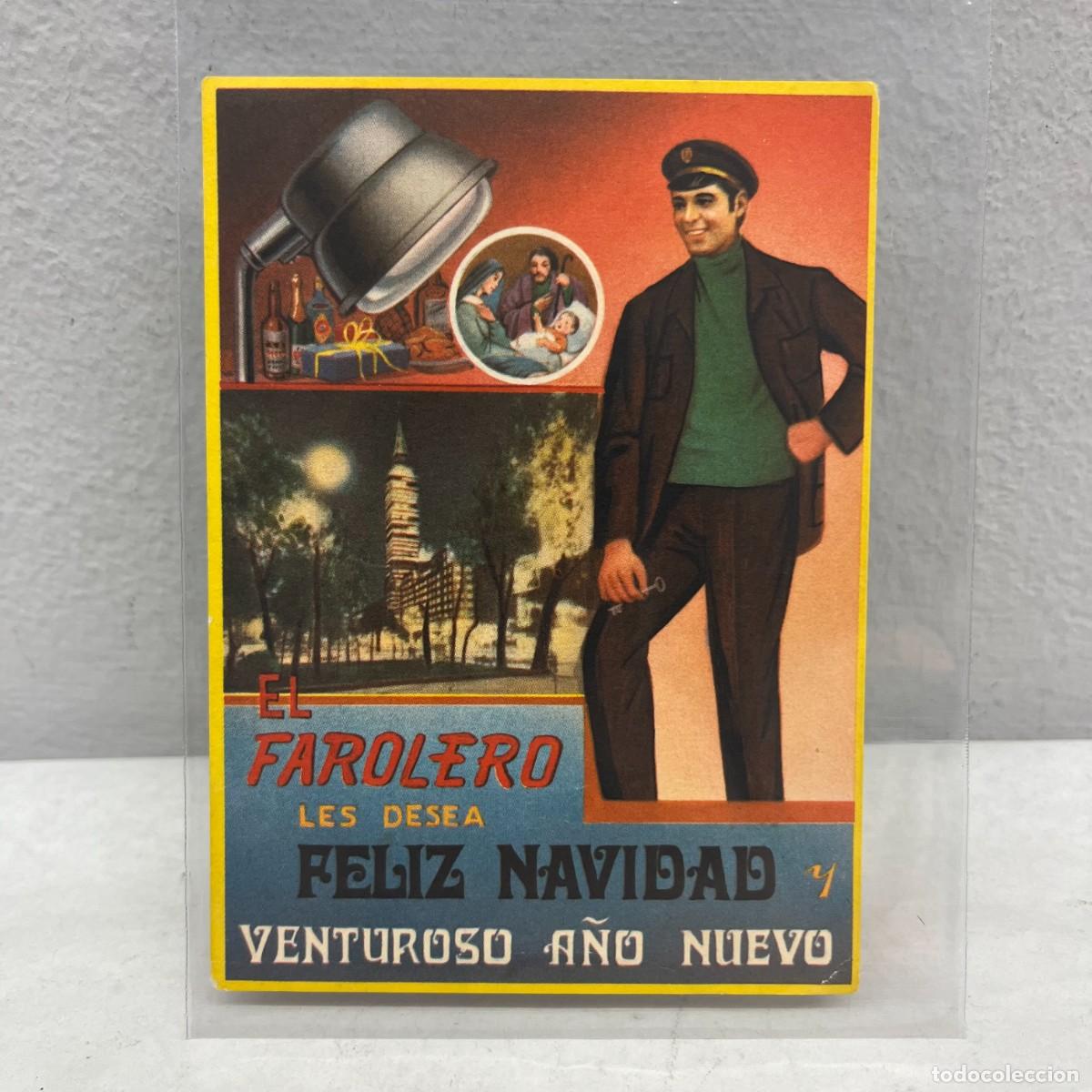 Postales: ANTIGUA TARJETA POSTAL - EL FAROLERO LES DESEA FELIZ NAVIDAD Y VENTUROSO A&Ntilde;O NUEVO / 4526