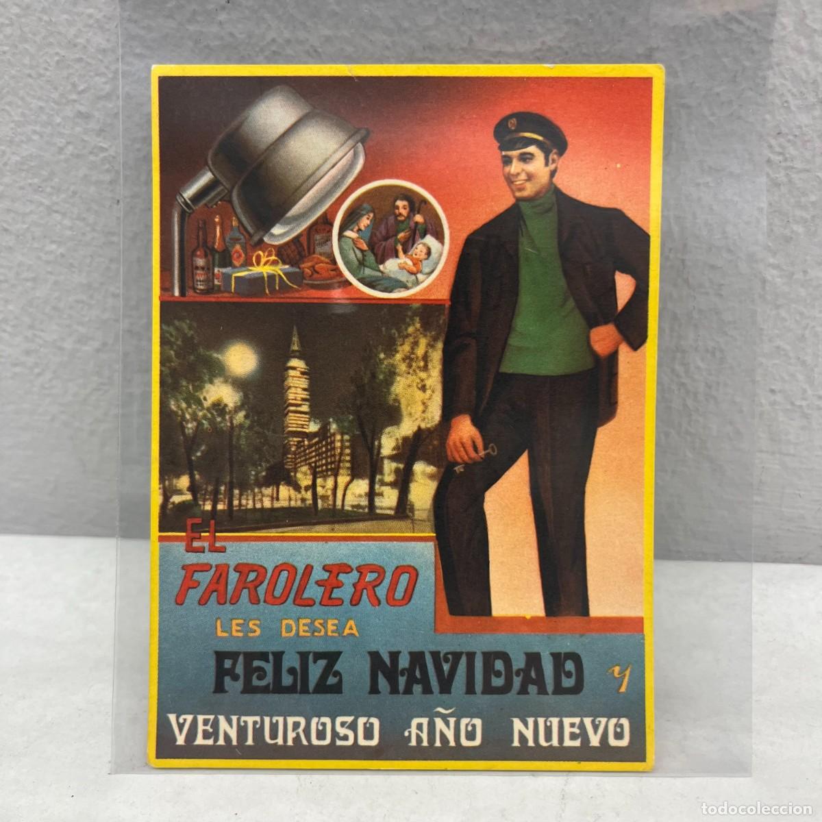 Postales: ANTIGUA TARJETA POSTAL - EL FAROLERO LES DESEA FELIZ NAVIDAD Y VENTUROSO A&Ntilde;O NUEVO / 4527