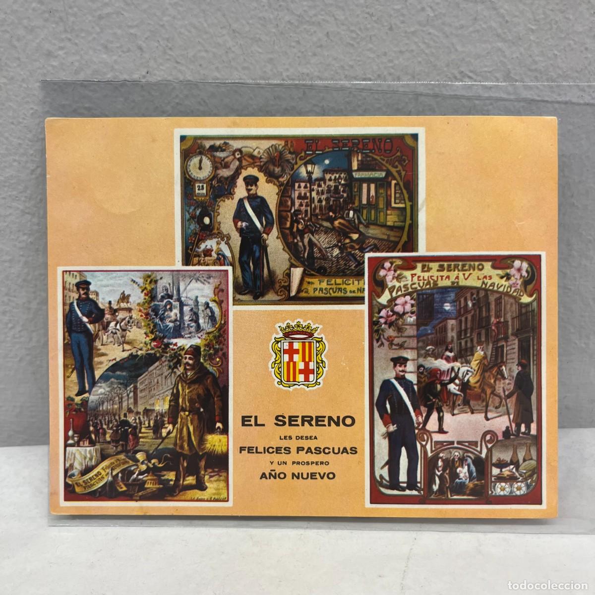 Postales: ANTIGUA TARJETA POSTAL - EL SERENO LES DESEA FELICES PASCUAS Y UN PROPSPERO A&Ntilde;O NUEVO / 4528