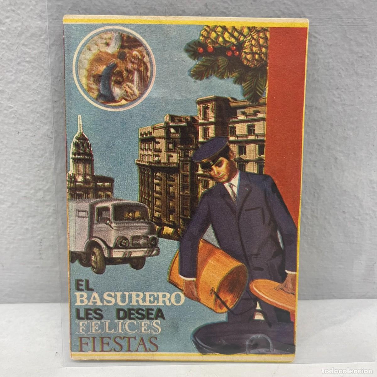 Postales: EL BASURERO LES DESEA FELICES FIESTAS - ANTIGUA TARJETA POSTAL / 4539