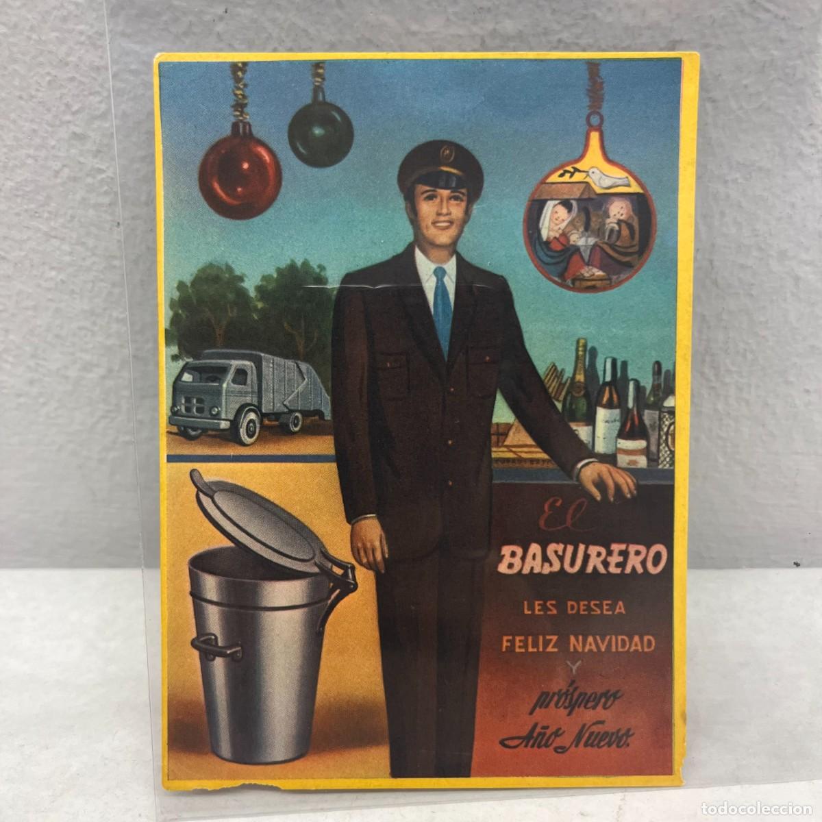 Postales: EL BASURERO LES DESEA FELIZ NAVIDAD Y PR&Oacute;SPERO A&Ntilde;O NUEVO - ANTIGUA TARJETA POSTAL / 4550