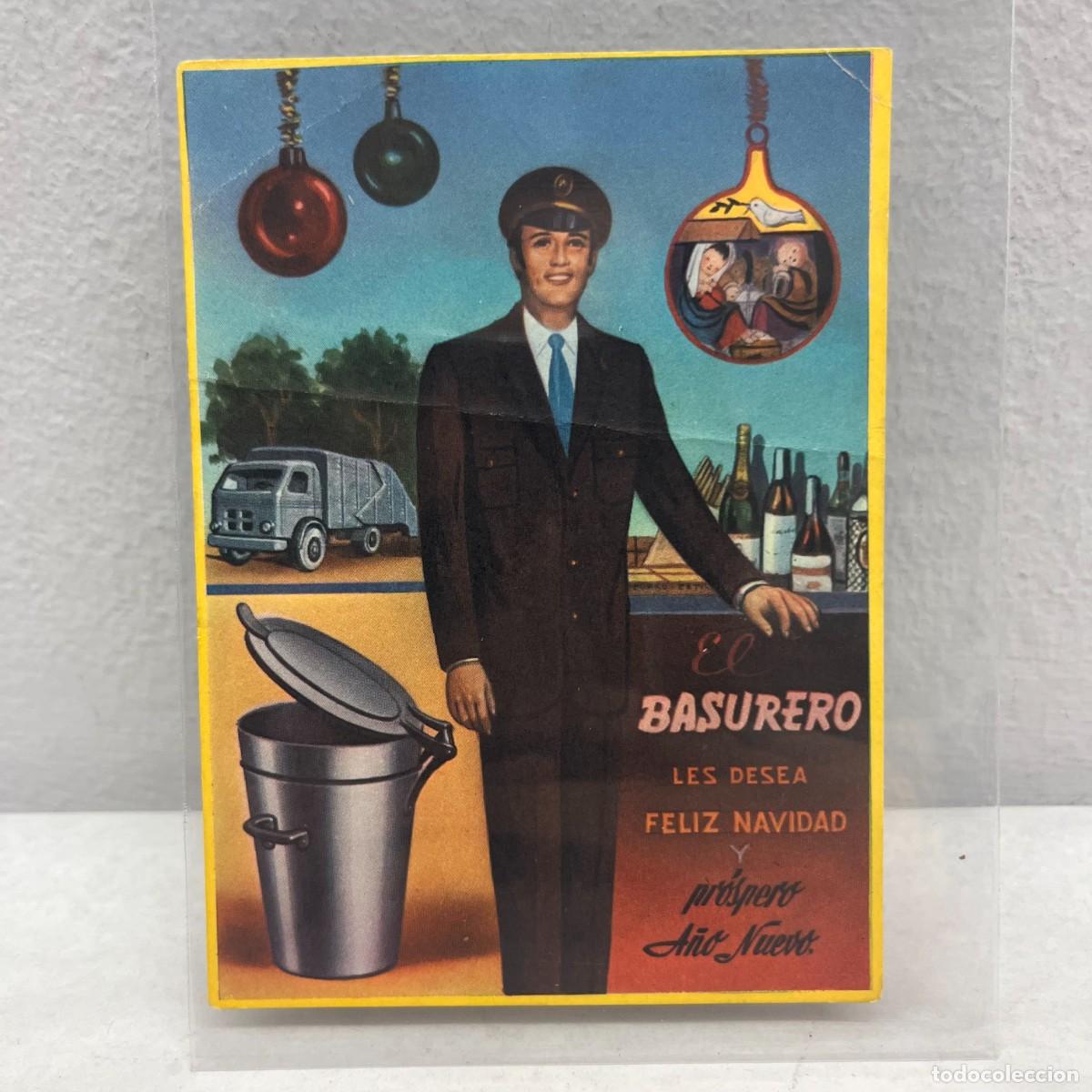 Postales: EL BASURERO LES DESEA FELIZ NAVIDAD Y PR&Oacute;SPERO A&Ntilde;O NUEVO - ANTIGUA TARJETA POSTAL / 4551