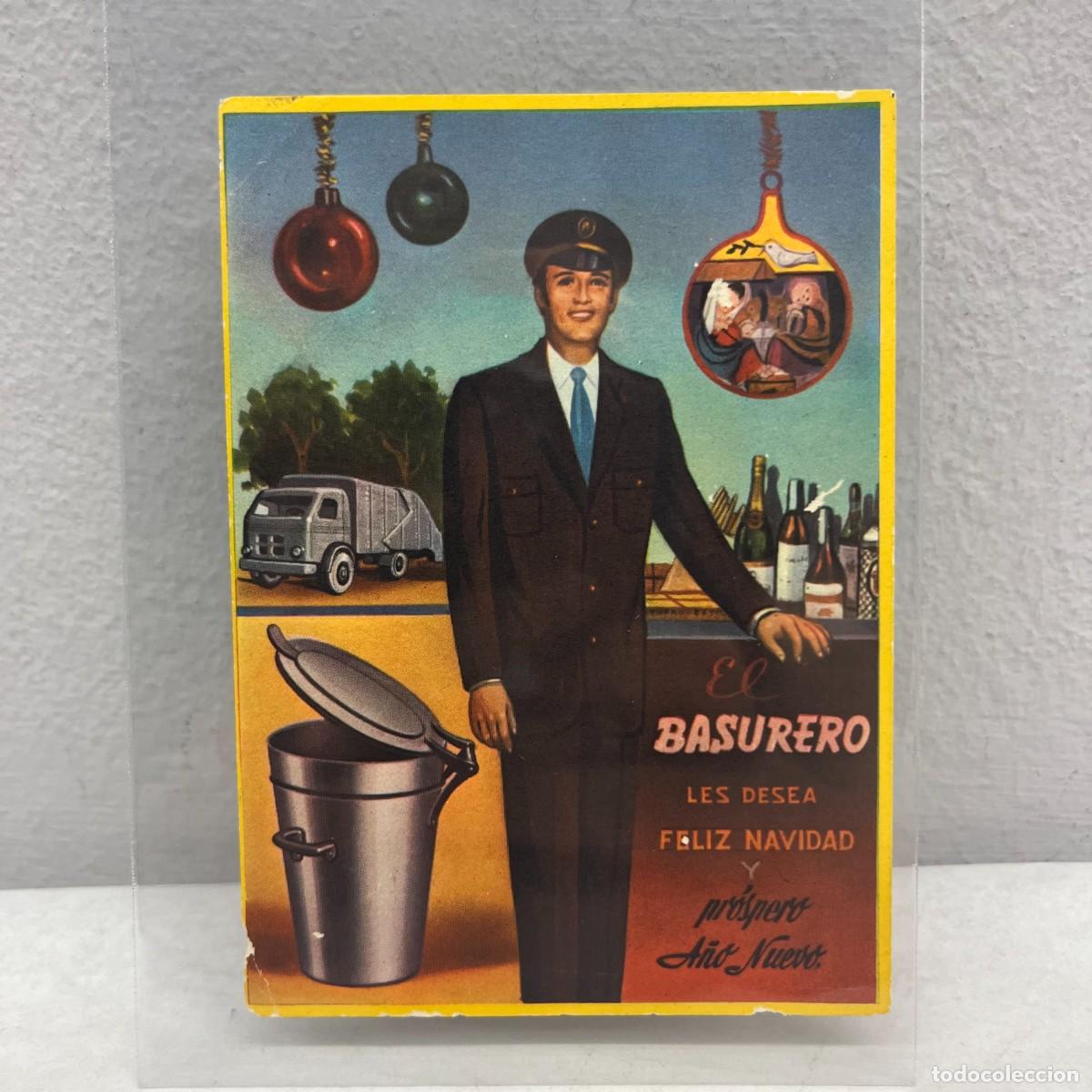 Postales: EL BASURERO LES DESEA FELIZ NAVIDAD Y PR&Oacute;SPERO A&Ntilde;O NUEVO - ANTIGUA TARJETA POSTAL / 4552
