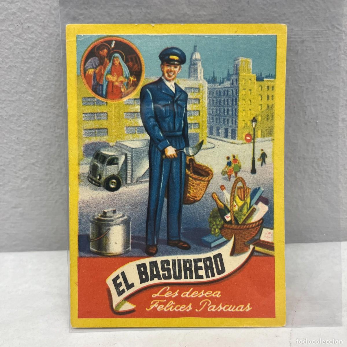 Postales: EL BASURERO LES DESEA FELICES PASCUAS - ANTIGUA TARJETA POSTAL / 4558