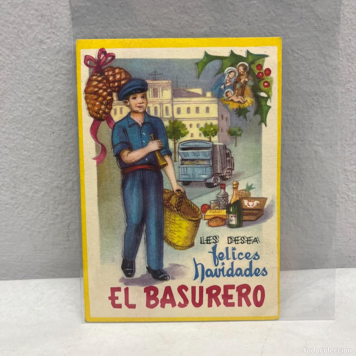 Postales: EL BASURERO LES DESEA FELICES NAVIDADES - ANTIGUA TARJETA POSTAL / 4560
