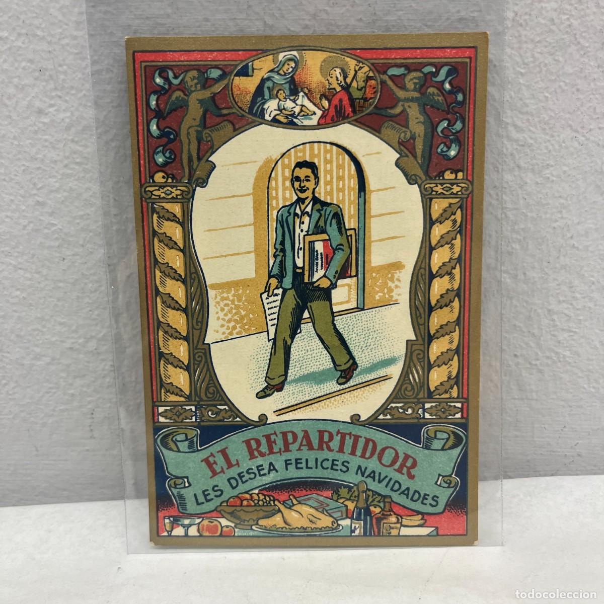 Postales: EL REPARTIDOR LES DESEA FELICES NAVIDADES - ANTIGUA TARJETA POSTAL / 4562