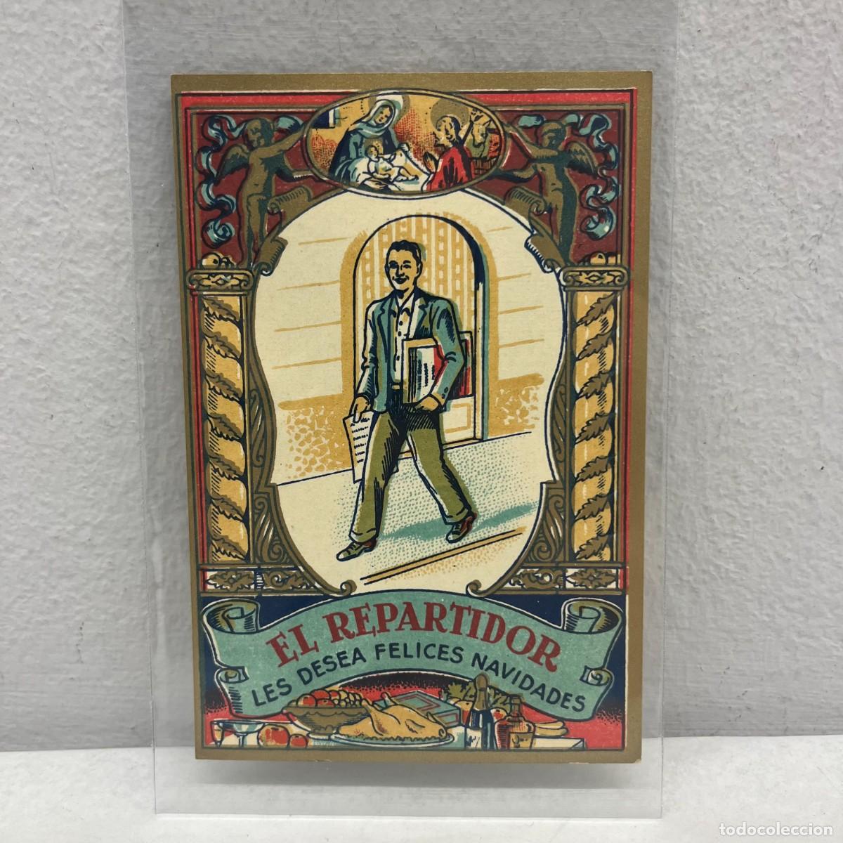 Postales: EL REPARTIDOR LES DESEA FELICES NAVIDADES - ANTIGUA TARJETA POSTAL / 4563