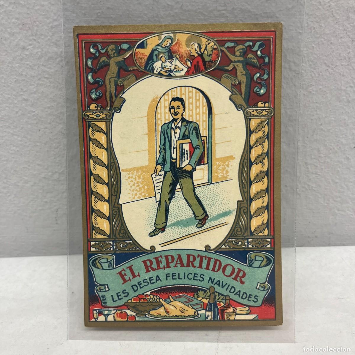 Postales: EL REPARTIDOR LES DESEA FELICES NAVIDADES - ANTIGUA TARJETA POSTAL / 4564