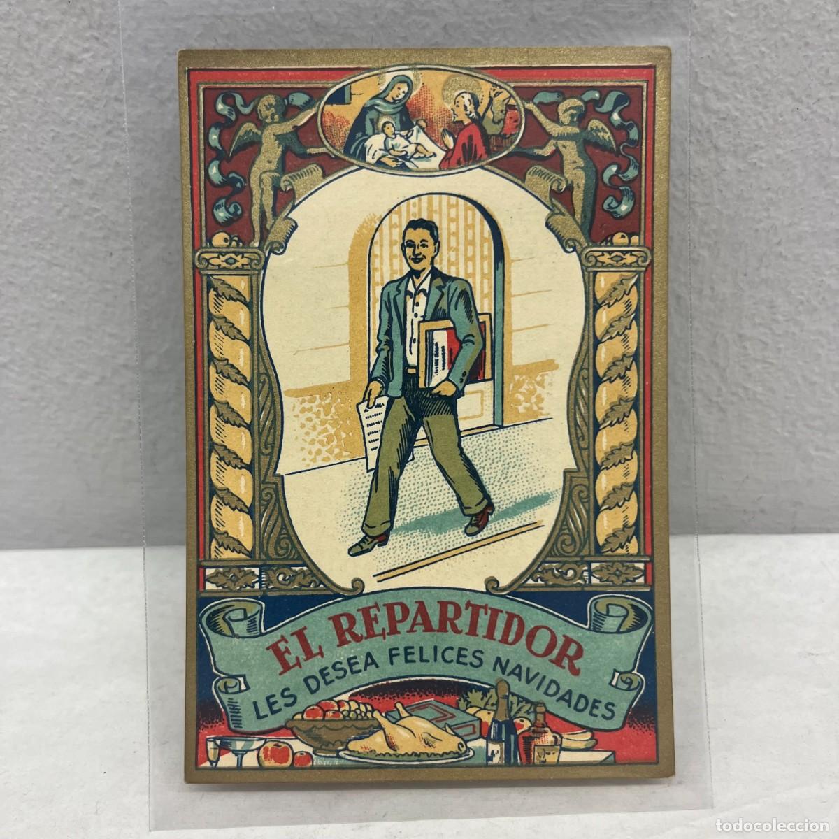 Postales: EL REPARTIDOR DEL CORREO CATALAN LES DESEA FELICES NAVIDADES - ANTIGUA TARJETA POSTAL / 4567