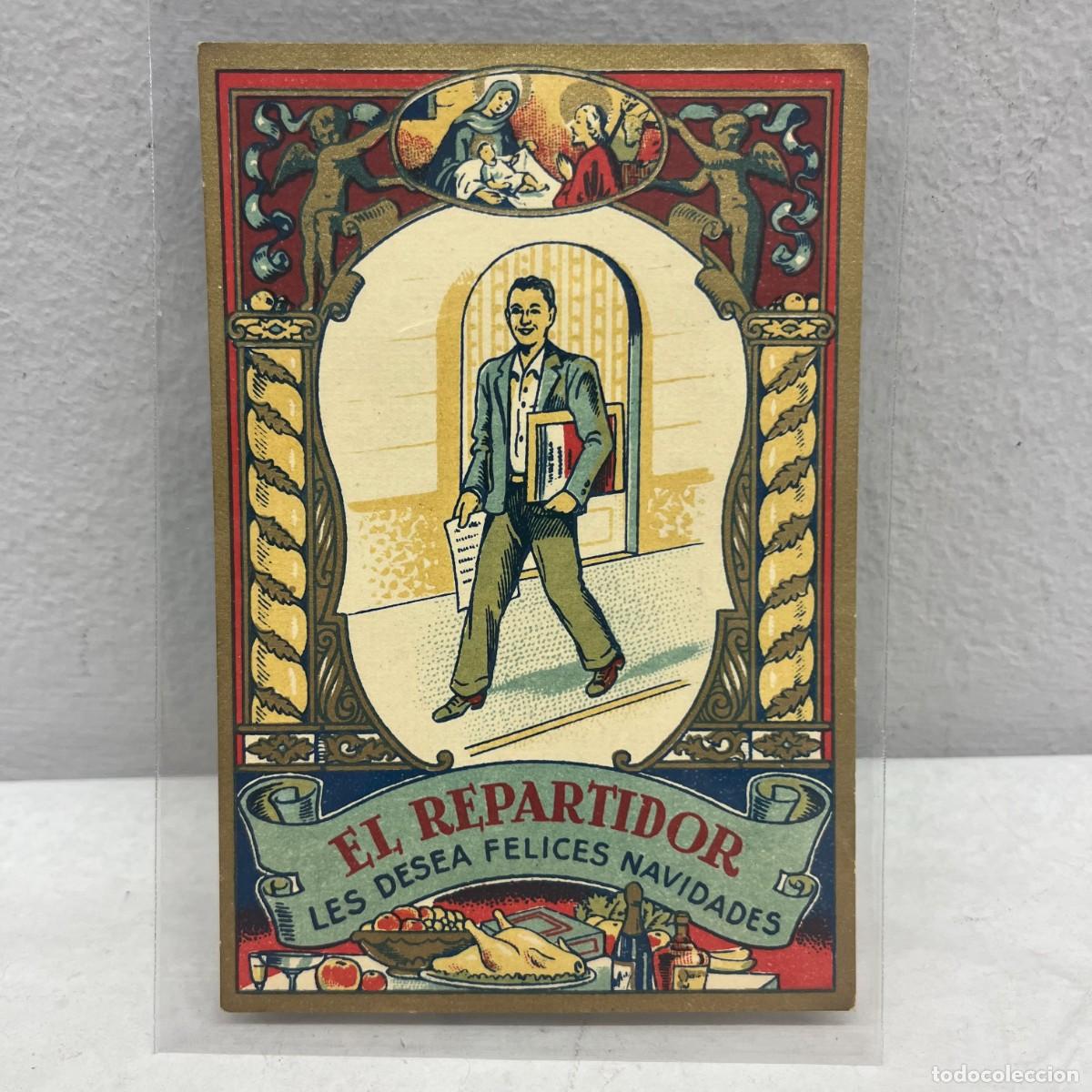 Postales: EL REPARTIDOR LES DESEA FELICES FIESTAS - ANTIGUA TARJETA POSTAL / 4573