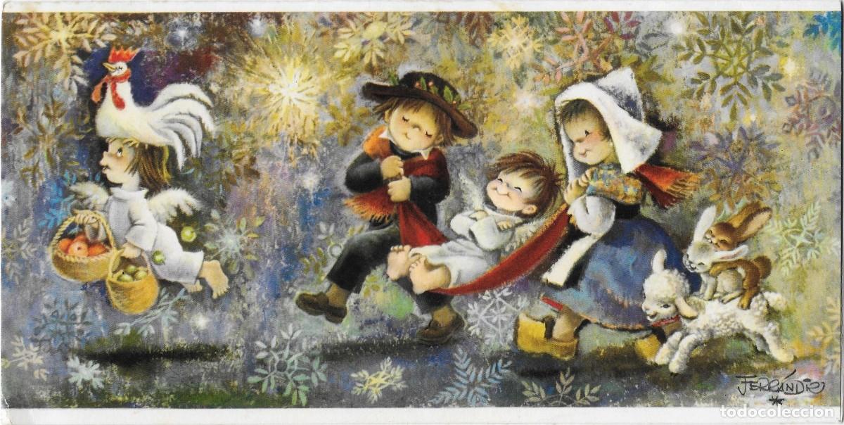 Postales: 7365O - FERR&Aacute;NDIZ- PREPARATIVOS DE NAVIDAD -CREACIONES DIZ - SUBI S. 1527.2 - DIPTICA 22,5X11,5 CM