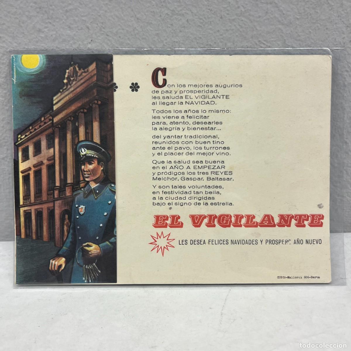 Postales: EL VIGILANTE LES DESEA FELICES NAVIDADES Y PROSPERO A&Ntilde;O NUEVO - ANTIGUA TARJETA POSTAL / 4589