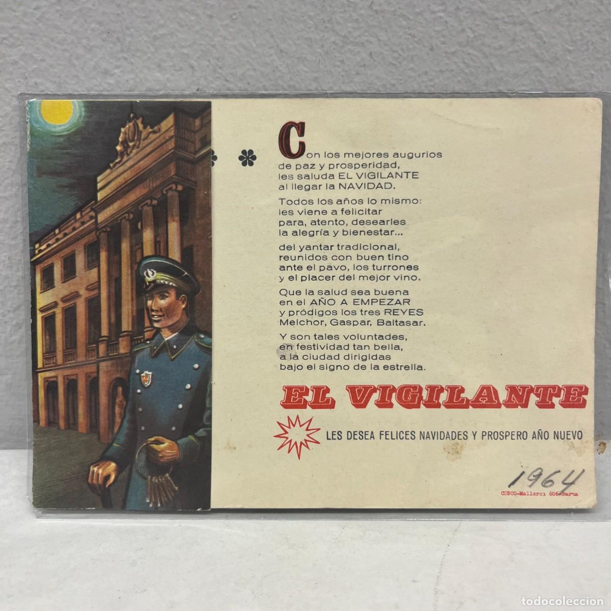 Postales: EL VIGILANTE LES DESEA FELICES NAVIDADES Y PROPERO A&Ntilde;O NUEVO - ANTIGUA TARJETA POSTAL / 4597