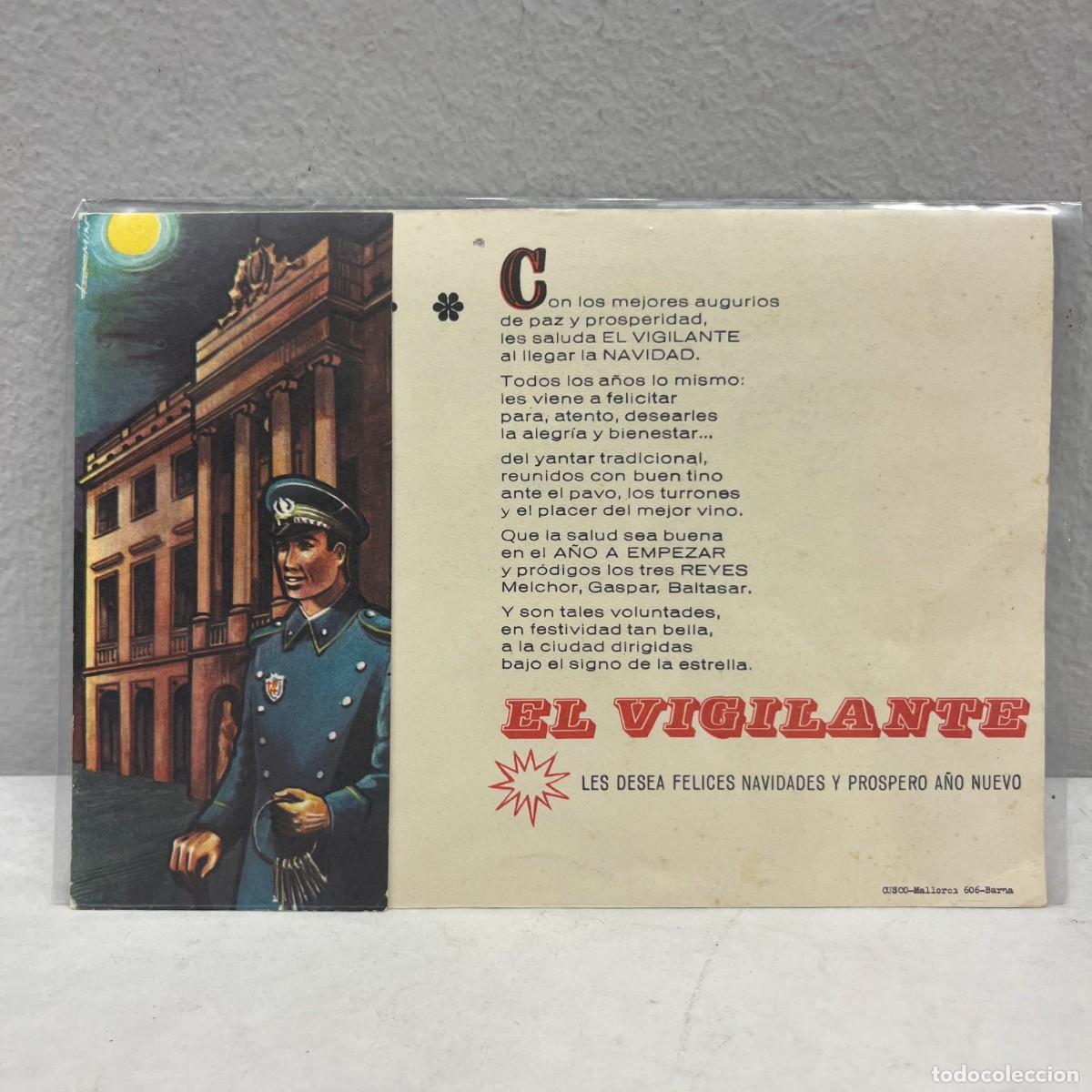 Postales: EL VIGILANTE LES DESEA FELICES NAVIDADES Y PROPERO A&Ntilde;O NUEVO - ANTIGUA TARJETA POSTAL / 4598