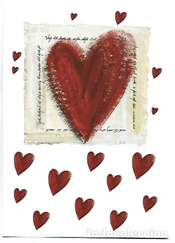 Postales: &rdquo; CORAZONES &rdquo;.- OBRA PINTADA CON LA BOCA.- (OFERTA 3X2)