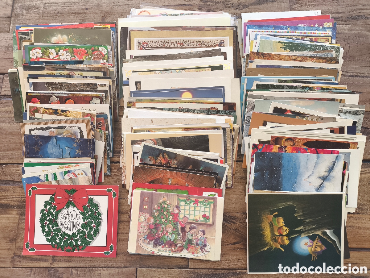 Postales: Espectacular lote 577 tarjetas postales felicitaci&oacute;n navide&ntilde;a d&iacute;ptico feliz navidad varios ilustrado