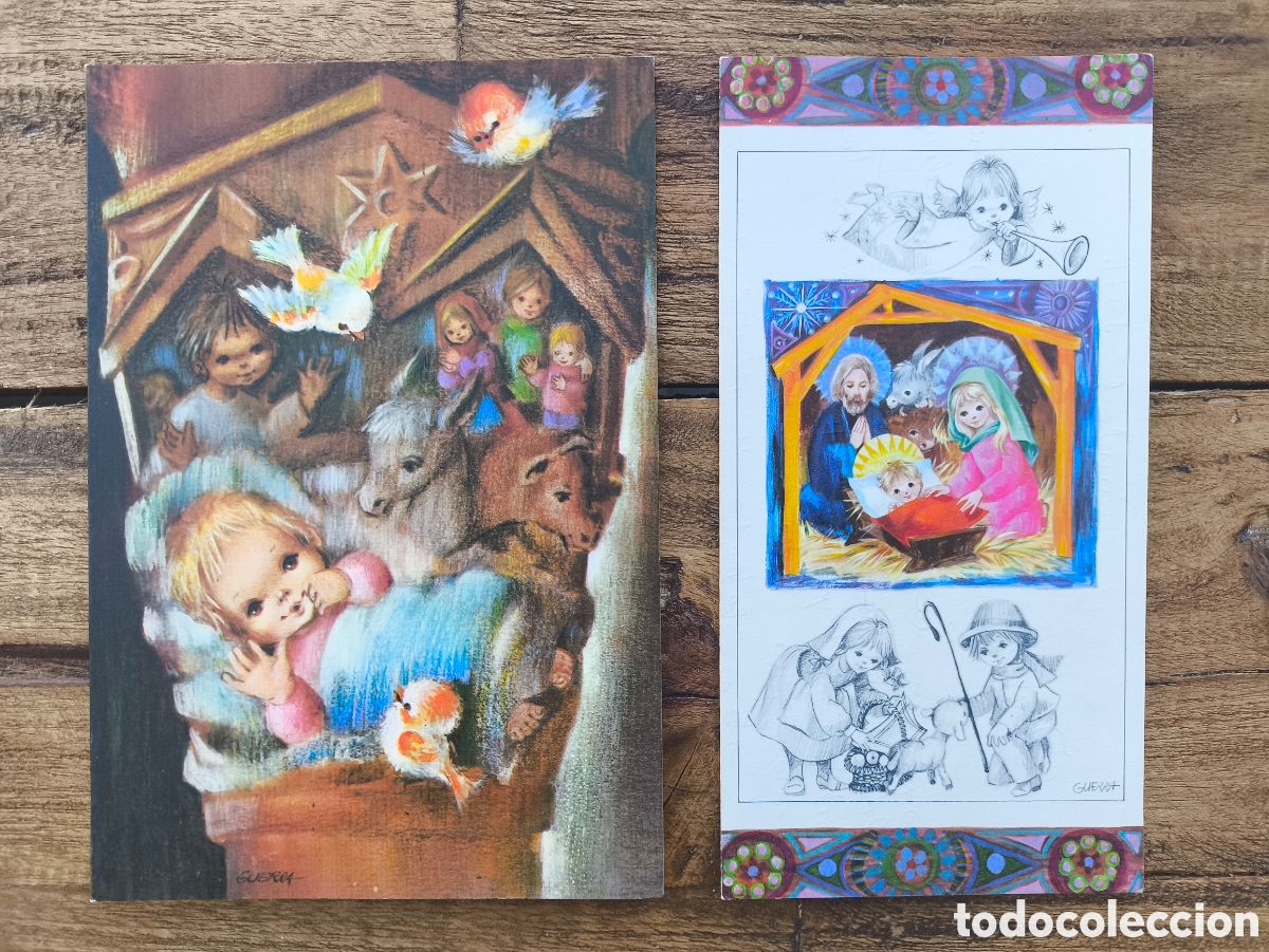 Postales: Lote tarjetas postales felicitaci&oacute;n navide&ntilde;a d&iacute;ptico feliz navidad il. Guerra Sabadell AVET MIRACLE