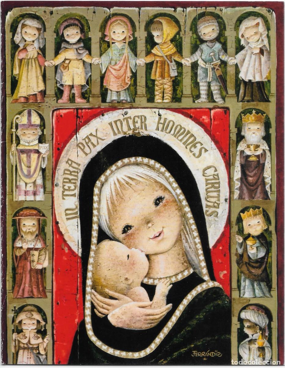 Postales: 7371O- FERR&Aacute;NDIZ- CUM JESU AMOR NATUS EST IN TERRA - EDICIONES SUBI S. 1597.2 -DIPTICA, GRANDE