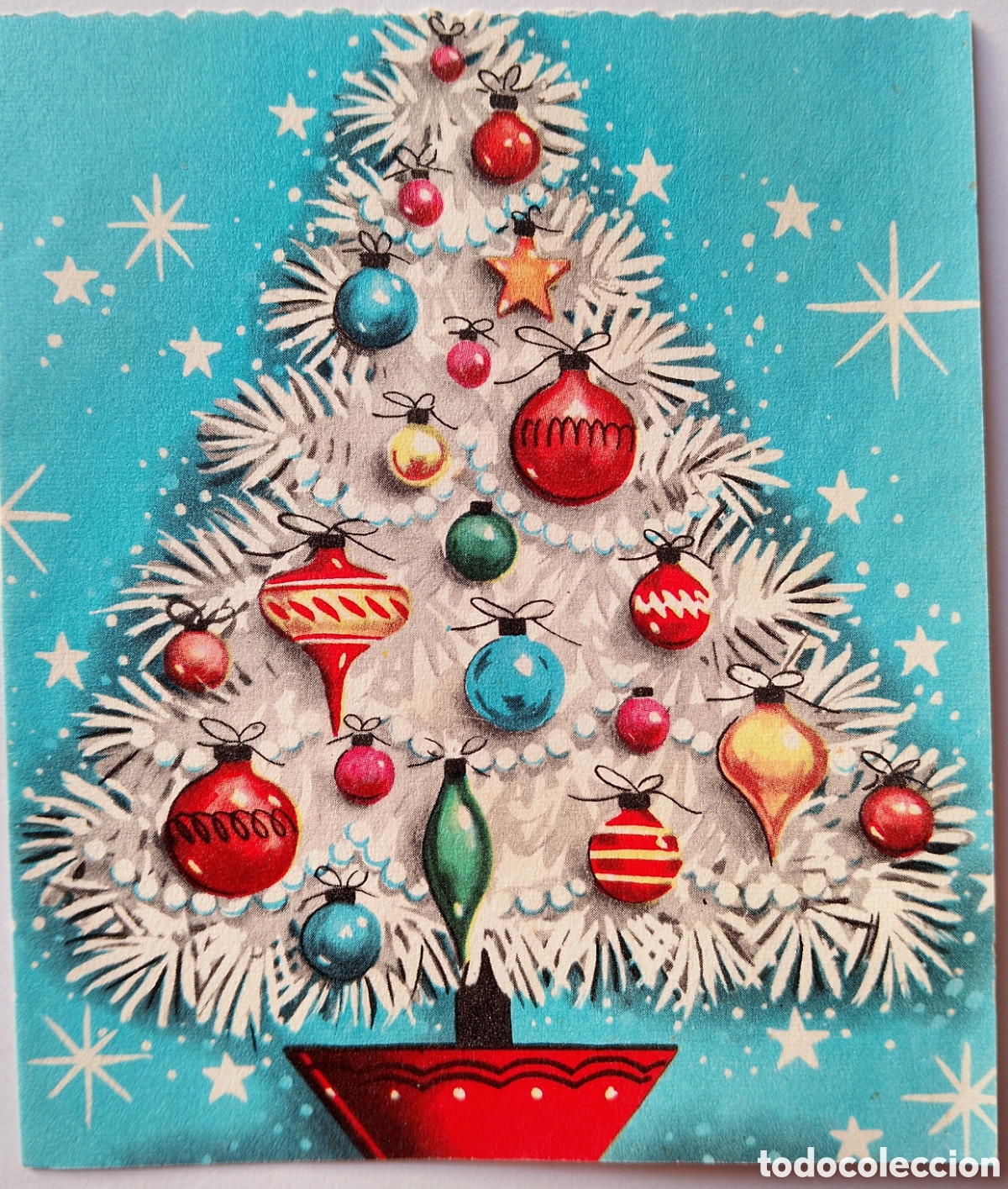 Postales: FELICITACI&Oacute;N NAVIDAD ANTIGUA - &Aacute;RBOL ADORNOS