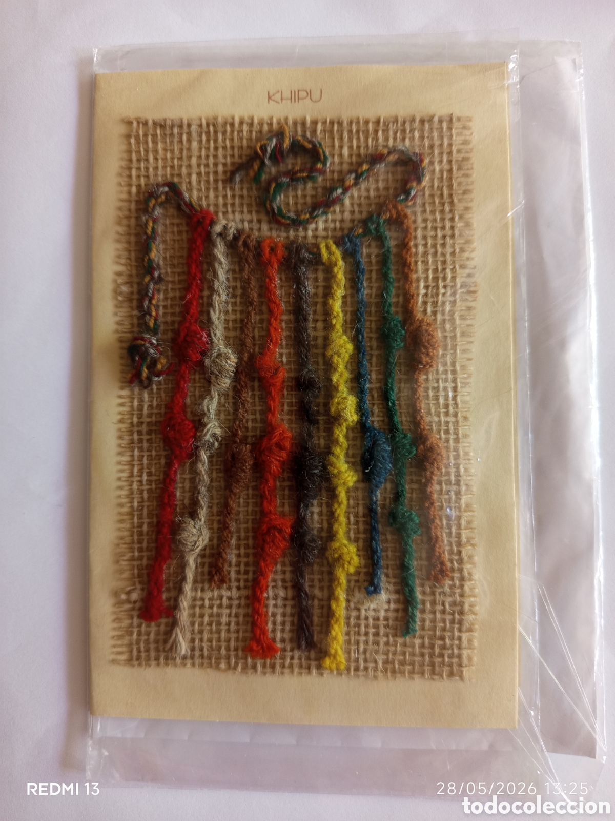 Postales: Postal Navidad con arpillera - Foto 1