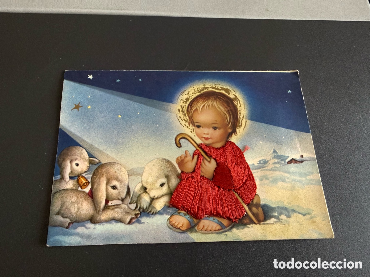 Postales: Postal. NAVIDAD. Vestido en Hilo. 14x10 cm