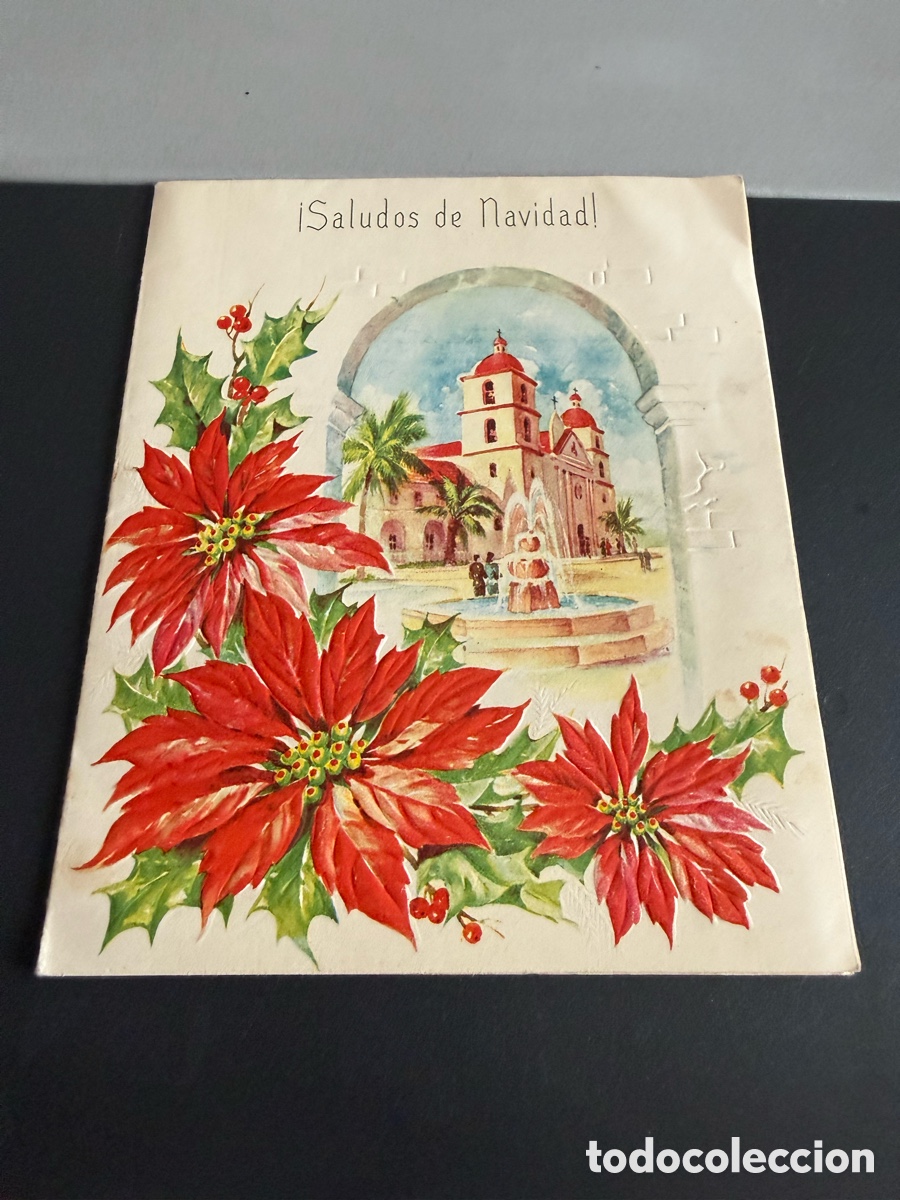 Postales: Postal Navidad. Sudam&eacute;rica a&ntilde;os 50. Relieve. 14x12 cm