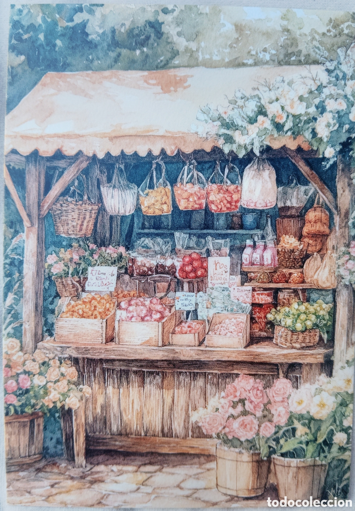 Postales: POSTAL NAVIDAD - PUESTO MERCADO - ESTILO ANTIGUO
