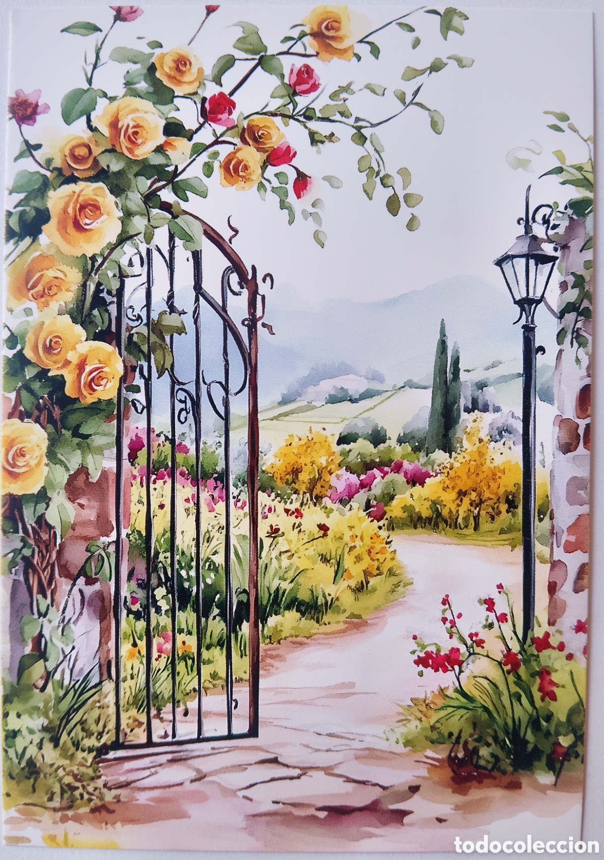 Postcards: POSTAL NAVIDAD - VERJA ENTRADA CASA FLORES CAMINO - ESTILO ANTIGUO