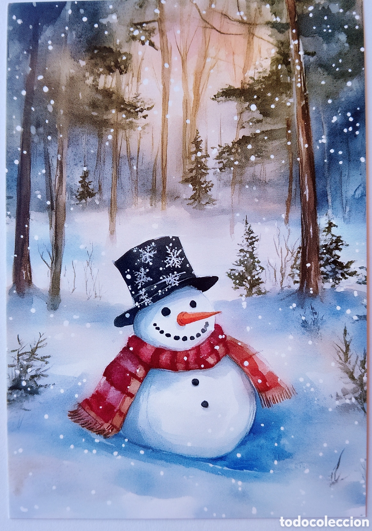 Postales: POSTAL NAVIDAD - MU&Ntilde;ECO DE NIEVE - ESTILO ANTIGUO