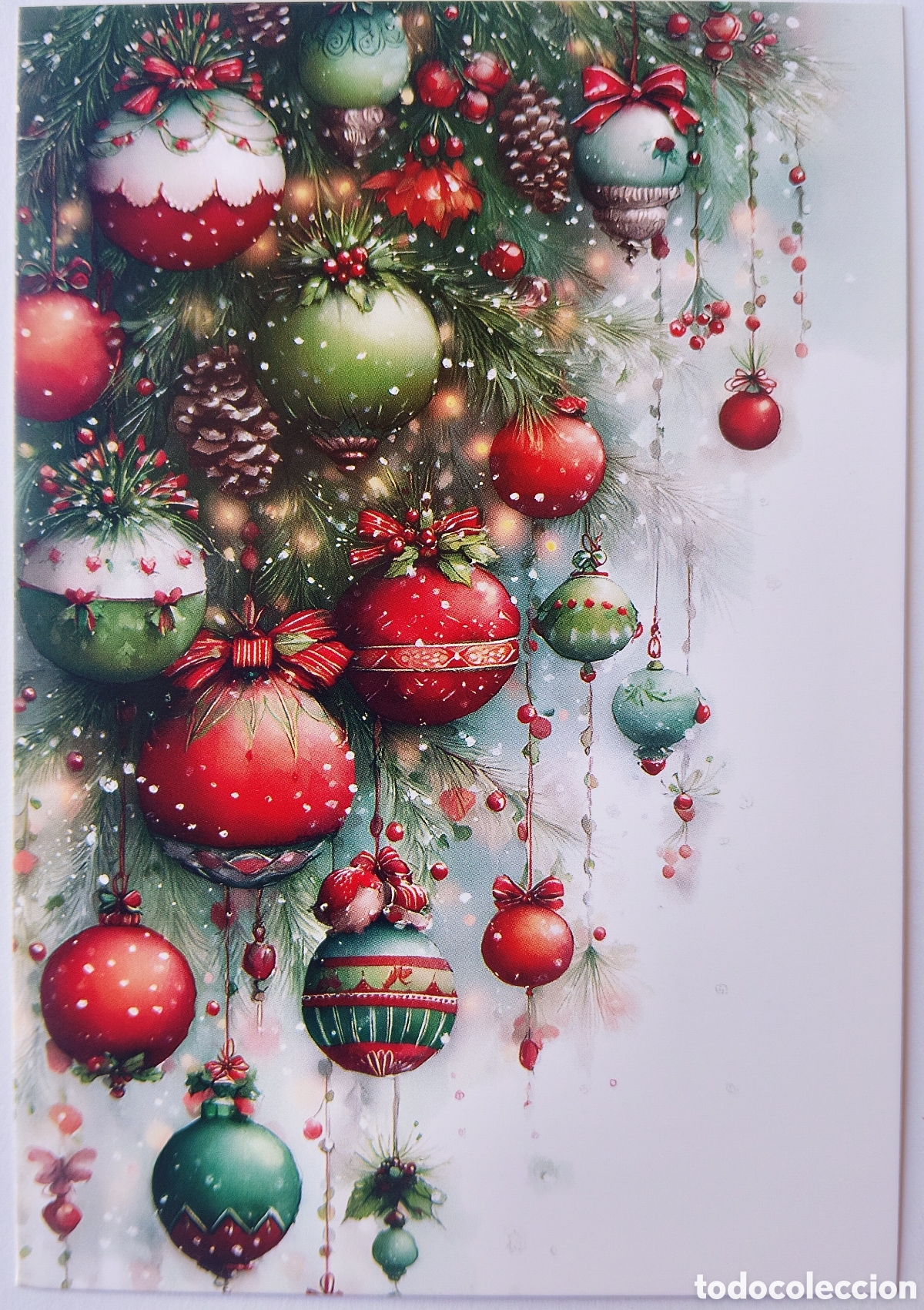 Postales: POSTAL NAVIDAD - BOLAS ADORNOS - ESTILO ANTIGUO