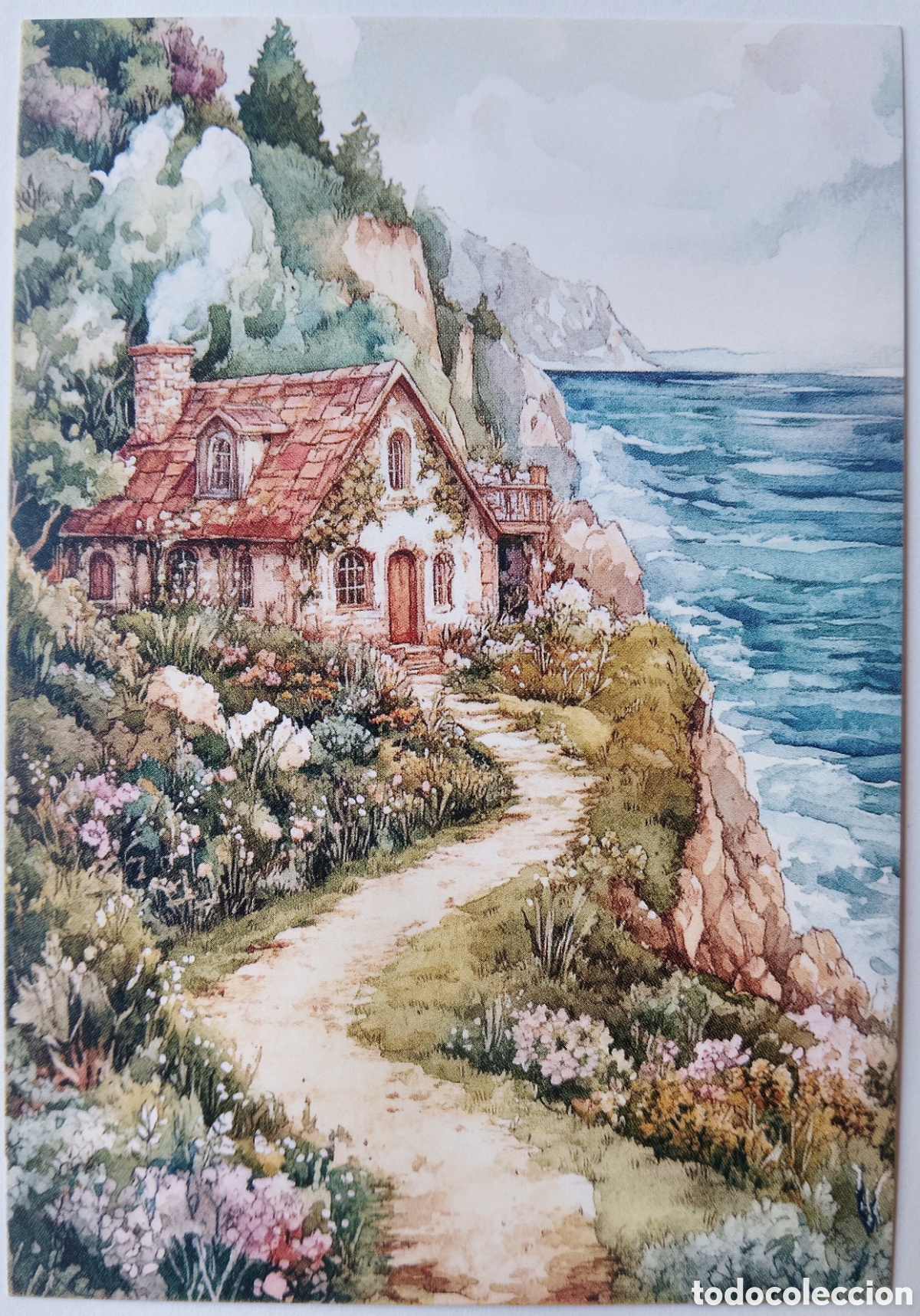 Postales: POSTAL NAVIDAD - CASA COTTAGE MAR - ESTILO ANTIGUO